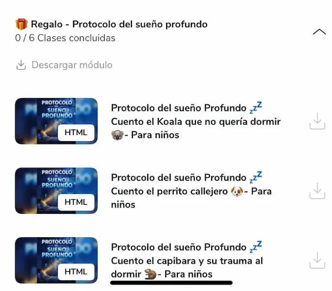 Regalos del entrenamiento